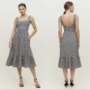 Reformation Bucatini Dress in April Check Size 4